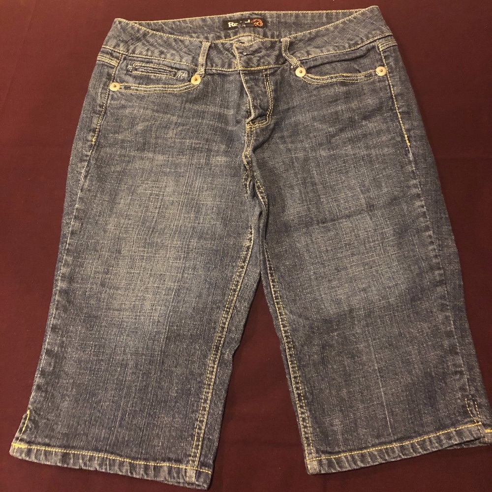 Super Stretch Dark Blue Denim Bermuda Short